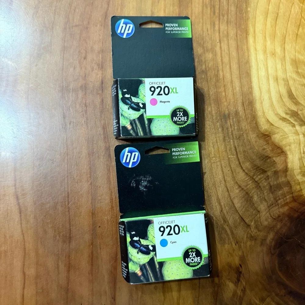 Genuine HP Ink 920 XL Black Cyan Magenta Color Expires 2014